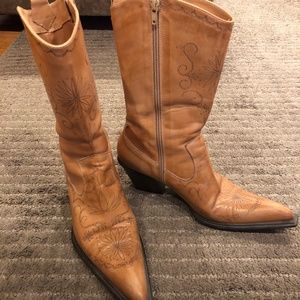 Colin Stuart Leather Western Cowboy Boots